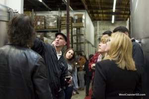 Karl Strauss Brewmaster Paul Segura gives COTB attendees a brewery tour. Photo by Kristina Yamamoto: kristinamoto.com