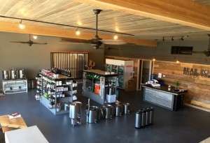 The interior of Vista's Home Brew Supply including on-site Bear Roots Brewing