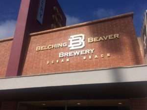 The facade of Belching Beaver's new tasting room in Ocean Beach